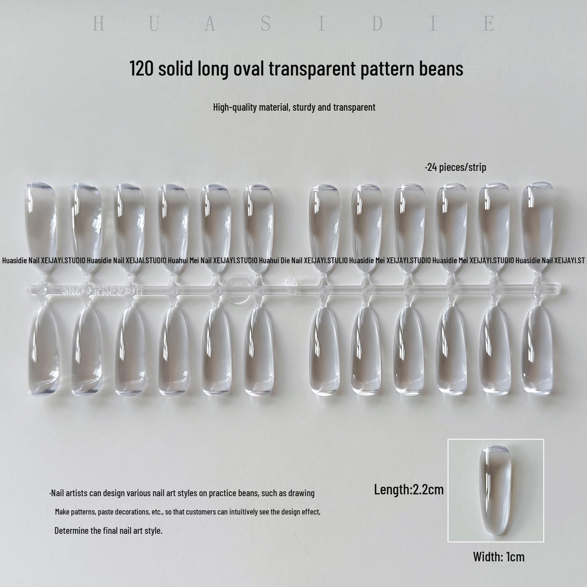 

Butterfly-120pcs Long Oval Nail Swatch: High-Transparency Solid Color Cards for Nail Art