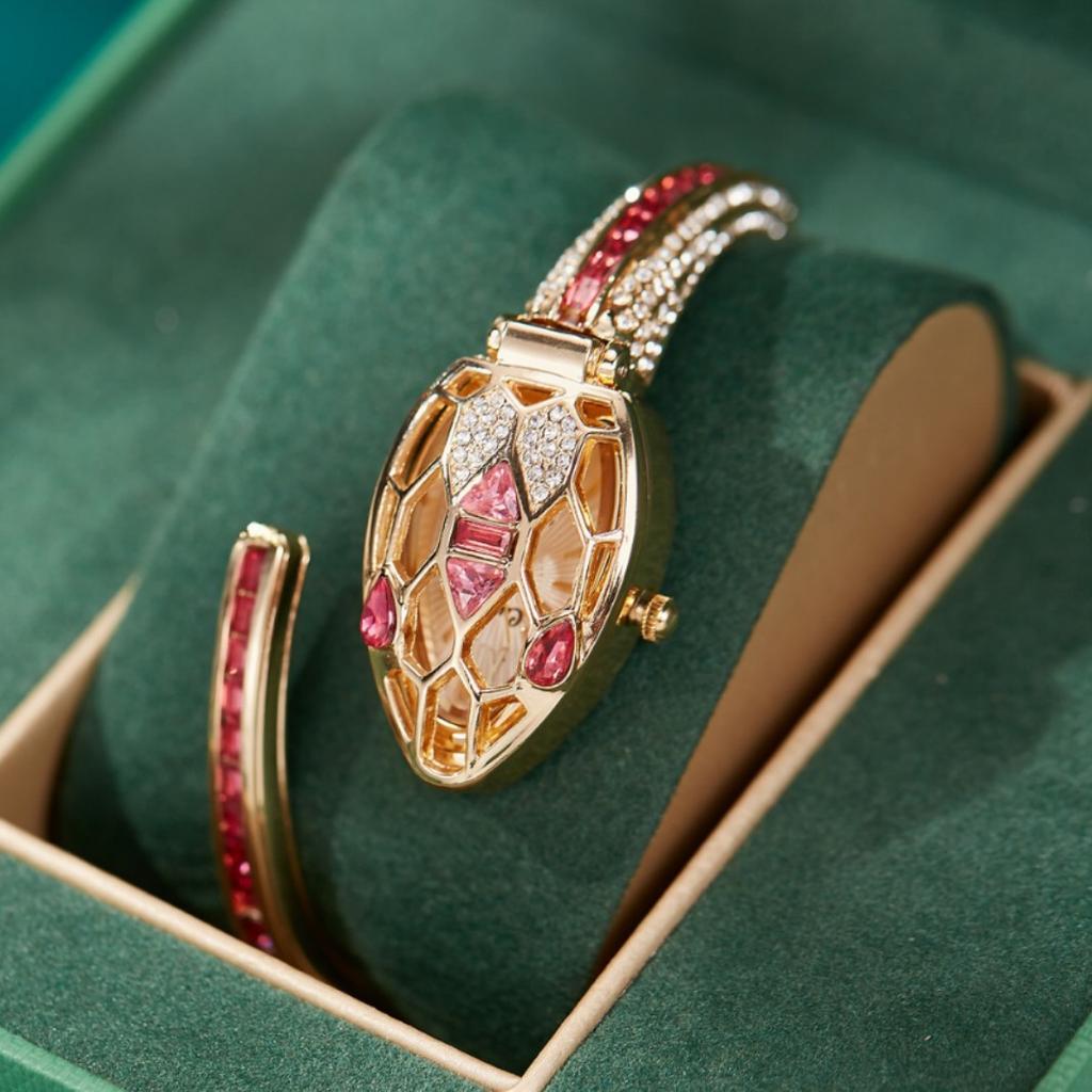 Diamantormarmbandsur Ormarmband Kvarts Öppet Ur