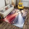 Divine Sacred Heart Design suitable as a non-slip mat for the living room or bedroom sofa