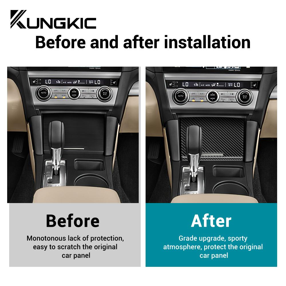 Real Soft Carbon Fiber Sticker For Subaru Legacy Outback 2015 2016 2017 2018 2019 LHD RHD Car Front Door Strip Interior Trim