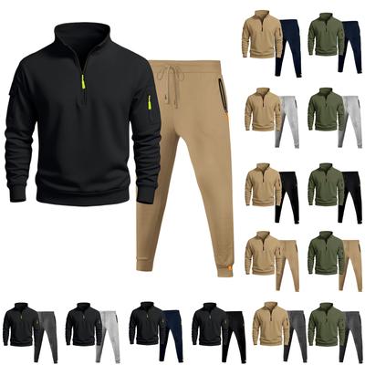 Men's Sweatshirt Suit Men's Solid Color Casual Sports Suit Sweatshirt Suit