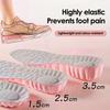 1 Pair Inner Heightening Insole Breathable Anti-Odor Arch Support Multi-Level Height 1.5/2.5/3.5cm Ergonomic Shoe Inserts for Sports Shoes