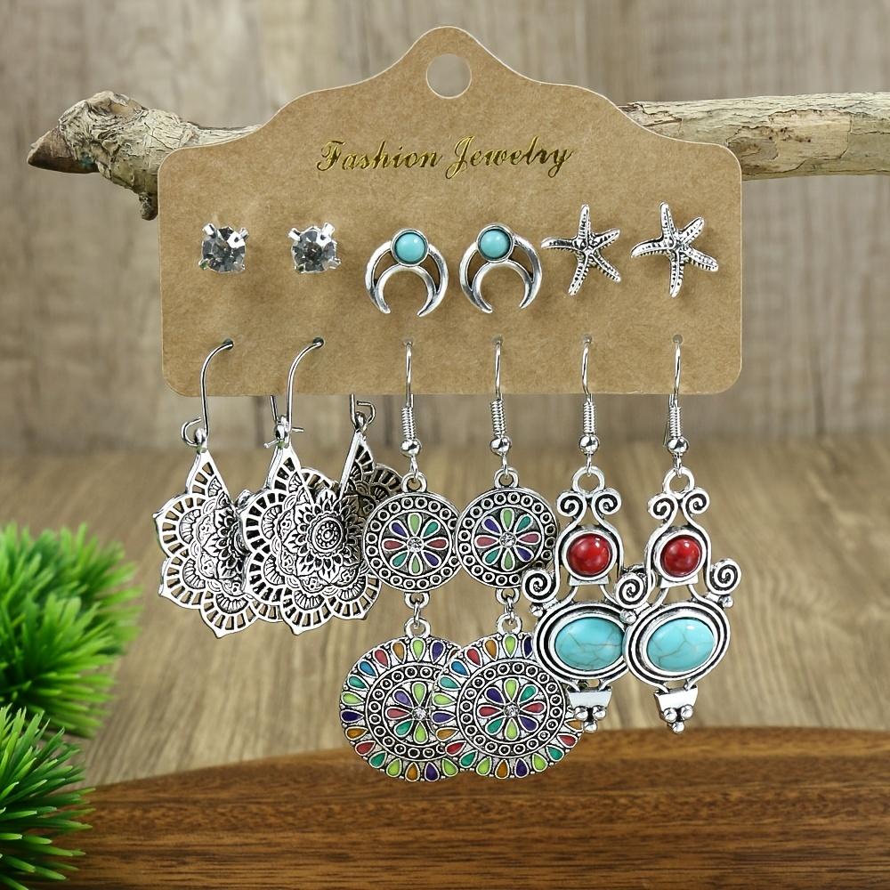 Bohemian Fashion Earring Sets For Women Irregular Geometric Shape Leaf Shell Decoration Gifts Wedding