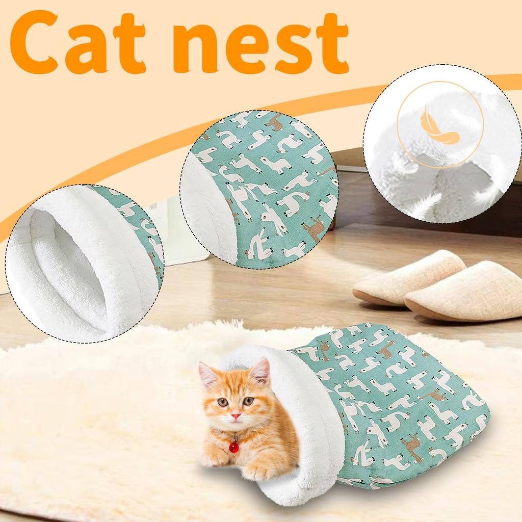 And Dog Winter Sleeping Bag, Pet Indoor Sleeping Bag, Cozy Pet Cave Tunnel Bag, Cute Pet Indoor Sleeping Bag, Wrap Comfortable Winter Sleeping Bag
