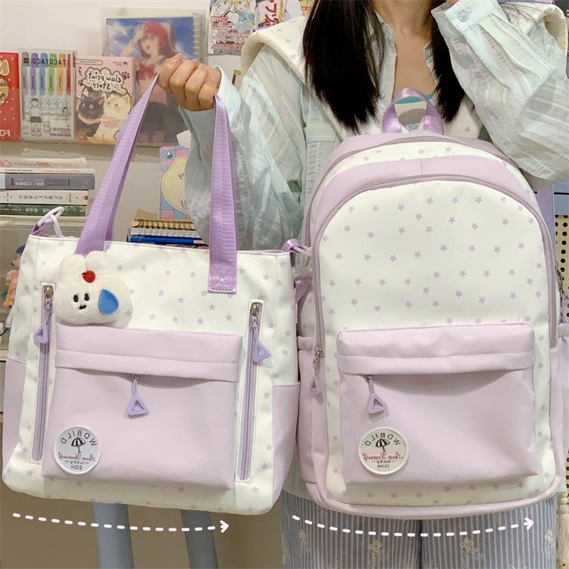 Schoolbag high value ins versatile large capacity backpack, campus high school junior high school student schoolbag girls small fresh backpack