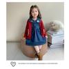 2025 Girls' Stylish Denim Two-Piece Dress Set for Spring/Autumn
