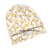 ZLIENSZUS Adult Beanie Hat with Seamless Floral Watercolor Print - Flat 2D Pattern Winter Suitable for Layering, Fall & Winter Outfits, Streetwear Fas