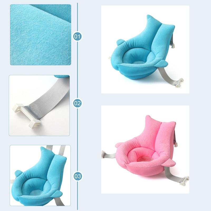 Baby Badewanne Schwimmkissen Polster Badewannensitz Stützmatte Badematte Badesitznetz Badewannenstützmatte für Kind 0-7 Jahre