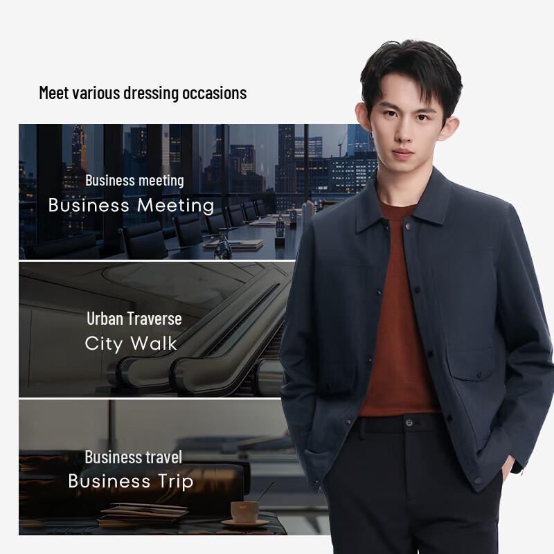 K-Boxing Men's Water-Repellent Business Casual Jacket