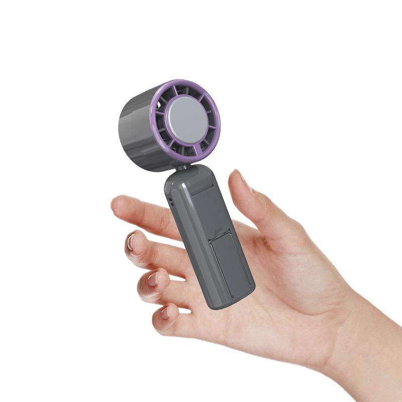 Rechargeable Folding Handheld Fan with Power Bank & Three-Color Dimming 62*61*171MM