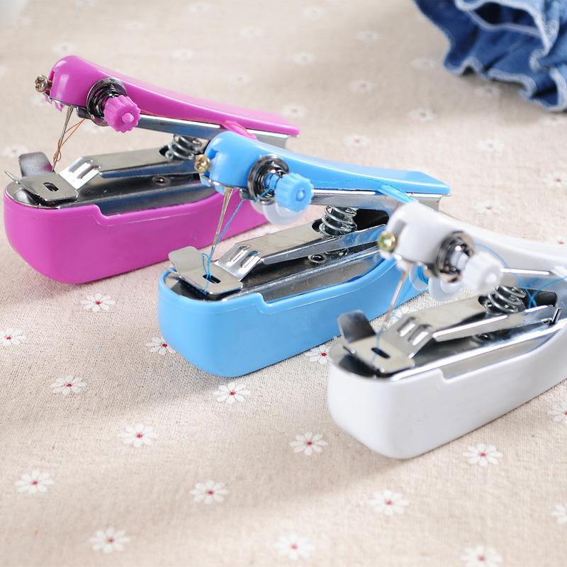 Portable Mini Manual Sewing Machine Pocket Outdoor Tourism Handheld Household Easy Multifunctional Threading Tools Color TMZ