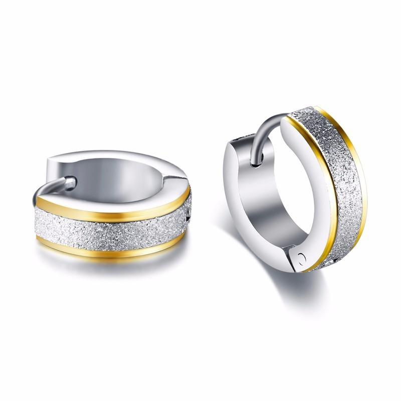 Hoop Earrings for Men Small Earings Stainless Steel Punk Hip Hop Male Women Jewelry