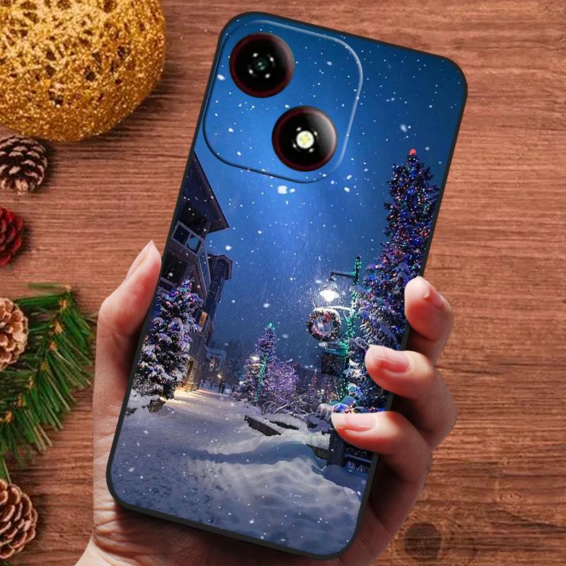 Świąteczne Malowane Etui Dla ZTE Blade A35e A35 A55 A75 4G Nubia Focus Pro 5G Etui Silikonowe Miękkie Fundas Pokrowiec na Telefon A35 e A 55