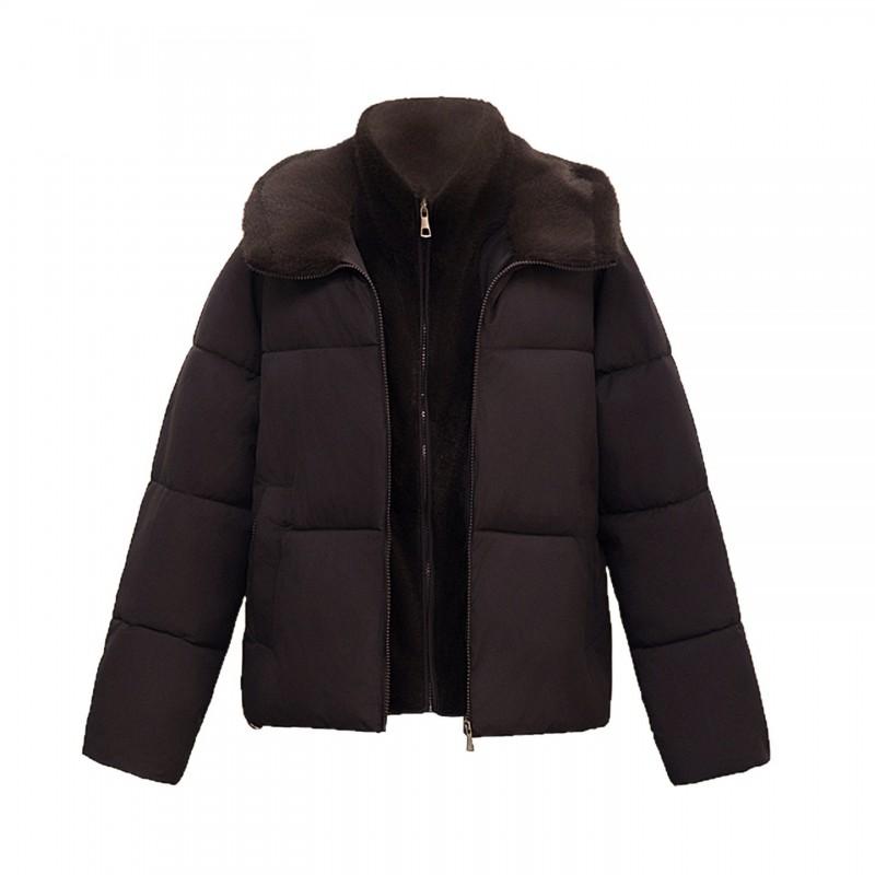 Womens Short Puffer Jacket 2026 Winter Hooded Cotton-Padded Coat Korean Style Casual Warm Outerwear