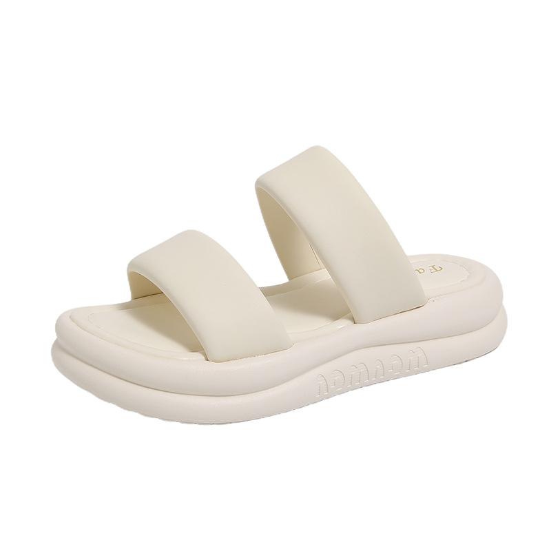 Slippers 2025 New Summer Outer Slippers Cool Slippers Solid Color Open Toe Simple Fashion Casual Internet Celebrity with Skirt