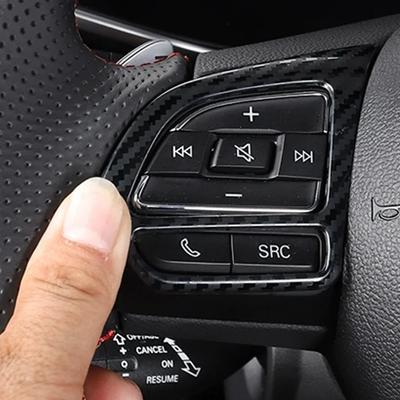 Copertura del volante in fibra di carbonio per auto, decorazione, cornice per MG ZS EV HS MG6 MG5 EZS 2018-2021 Accessori