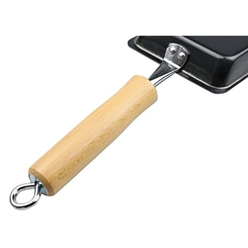 Pearl Metal Tsubame-Sanjo Iron Omelet Frying Pan, 9.5 x 20cm, Induction Compatible, One-Time Roll, Bento Box Omelet Pan, The Iron, Black, HB-2407