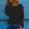 Women's Long Sleeve Shirts Lightweight Round Neck Button Down Tops Bottoming Shirts