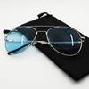 Teardrop Pilot Sunglasses with UV Protection and Light Blue Lenses, Unisex, H-905-14