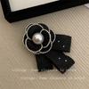 Fashion Medieval Brooch Pin Niche Vintage Camellia Pearl Brooch Light Luxury High-End Small Fragrant Style Brooch Female