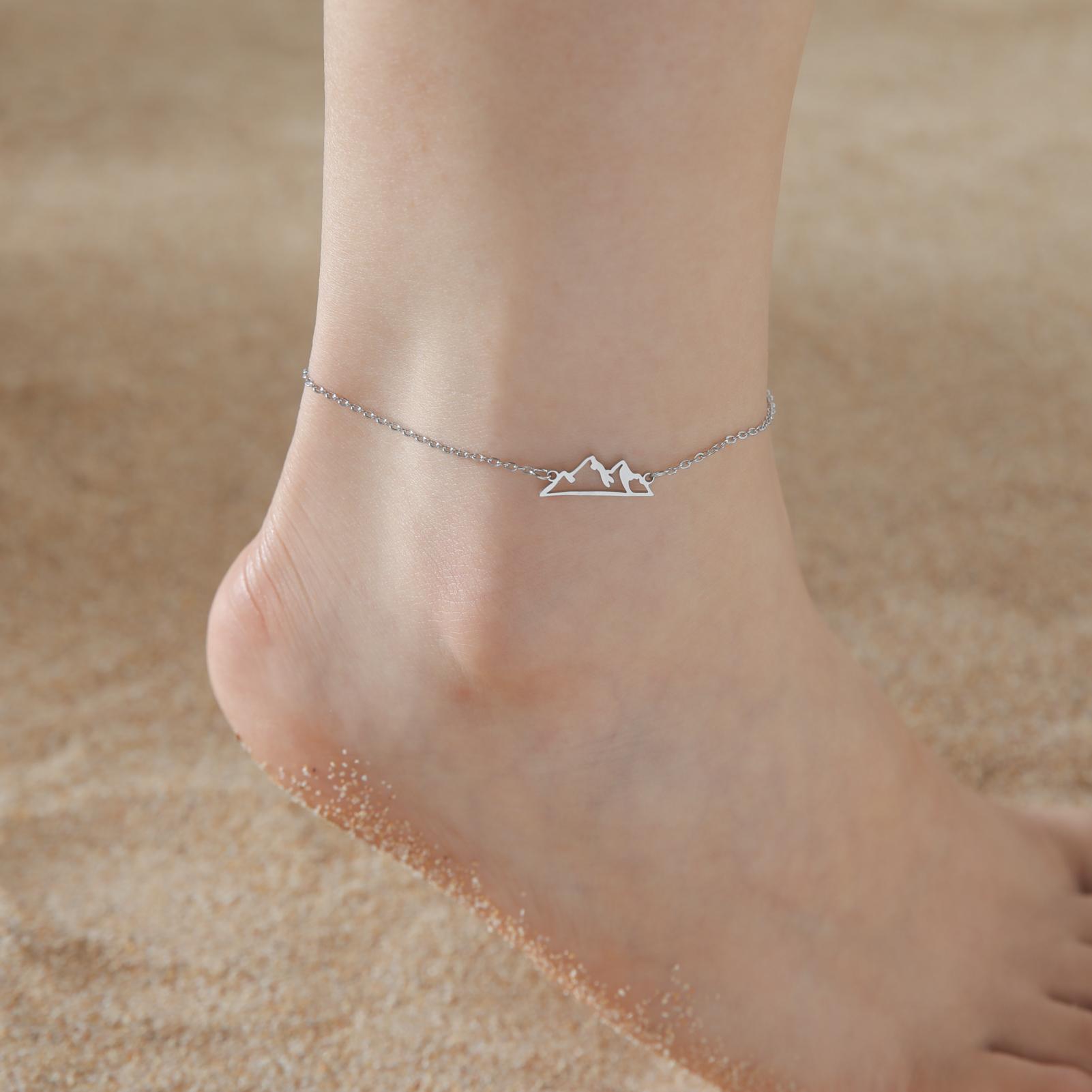 

Cazador Feather Cat Heart Pet Paw Charm Anklets for Women Stainless Steel Foot Bracelet Jewelry Travel Beach Accessories Gift