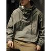 Men's Retro Hooded Jacket Loose Large Size Casual Pullover Jacket