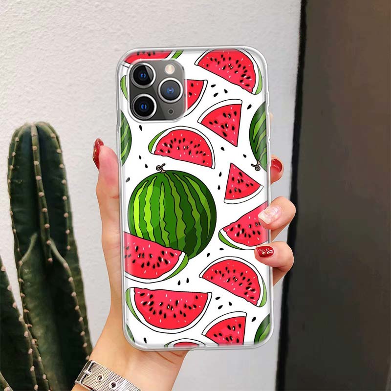 Watermelon Summer Fruit For iPhone 17 Air 16 15 14 Plus 13 Mini 12 11 Pro Max Phone Case 16E 7 Print 8 SE Fundas Cover Soft Coqu