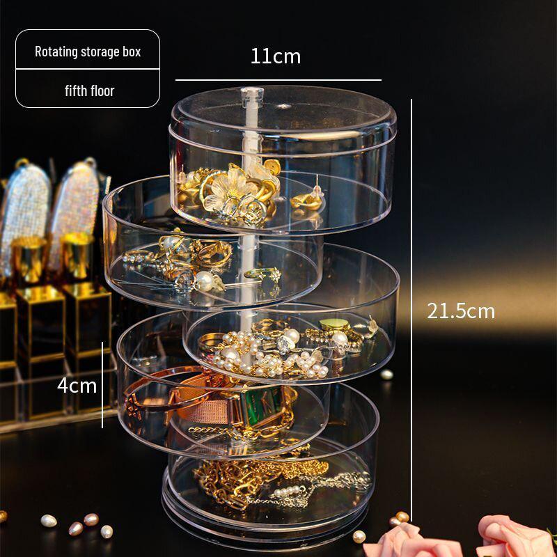 Rotating Organizer Childrens Accessories Hair Storage Box For Hair Clips Headwear Ties Rubber Bands And Jewelry