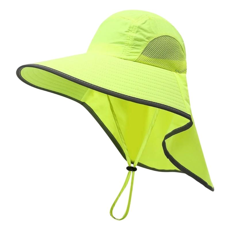 Breathable Mesh Fisherman Hat For Daily Use Low Light Conditions High Visibility Reflective Hat For Outdoor Worker