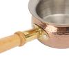 Rose Gold Wooden Color Butter Warmer Pot Stainless Steel Sauce Pan  Milk Coffee Pouring Oil