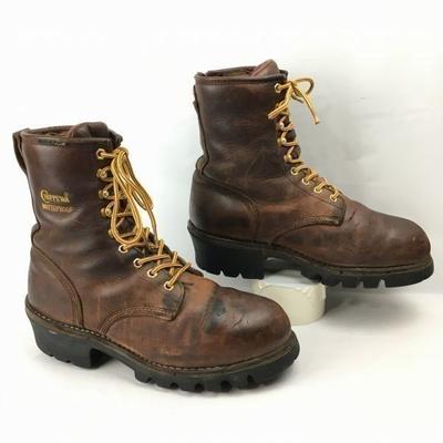 70. léta Vintage CHIPPEWA ASTM Ocelová špička Zateplené Ultra Boty Hnědé velikost 8 26.0(POUŽITÝ)