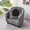 Geometric Printed Club Bath Tub Armchair Covers Stretch Soft Single Sofa Chair Slipcover Bar Counter with Seat Cover Home Hotel