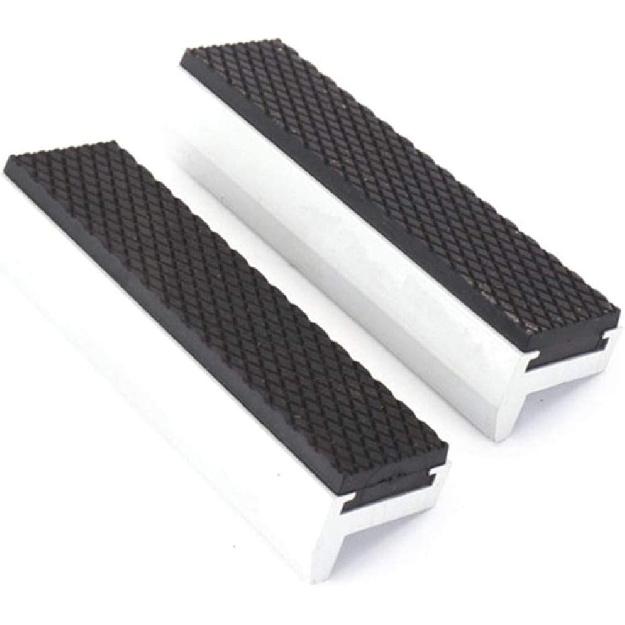 Universal Vise Jaw, 1Pair 3-6Inch Aluminum Alloy Rubber Soft Vice Jaws with 4 Drawer Type Strong Magnet Blocks,non-slip, for Any Metal Vice