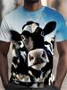 Men's 3D Print T-Shirt with 3D Design, Round Neck, Short Sleeve, Loose Fit, Plus Size, Summer Men's Wear