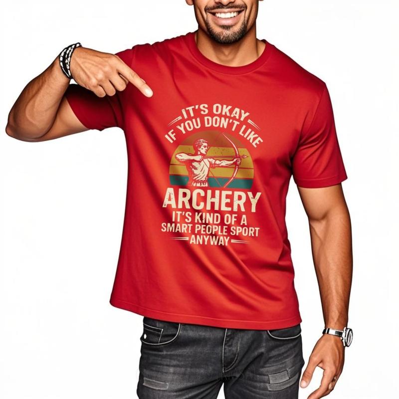 Minimalist Tshirt Adult Unisex Crew Neck tshirt unisex Archery Smart People Sport Vintage Design Minimalist For Unisex Tee shirt 4XL