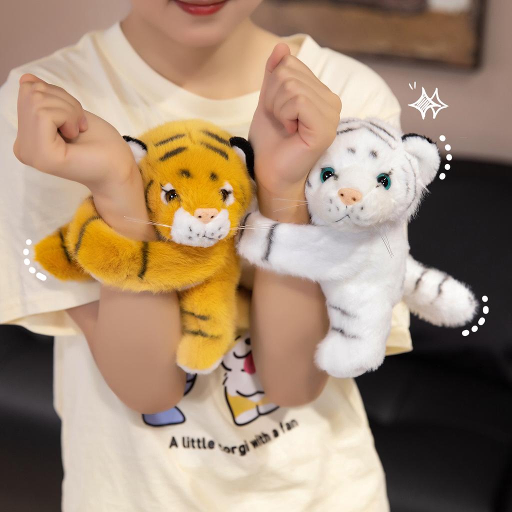 Cute Zoo Slap Bracelets Plush Toy Wristband Straps Doll 18CM Leopard,Tiger,Raccoon,Koala Stuffed Toy Kid Birthday Meeting Gift
