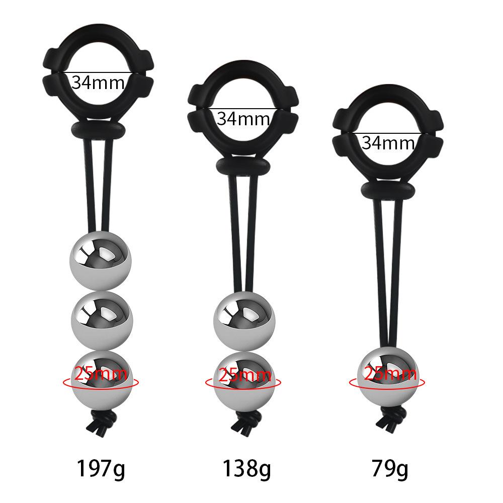Sex Toys Metal Penis Trainers with Adjustable Cock Ring Heavy Weight Penis Trainer Device For Adult Toys Men Cock Rings