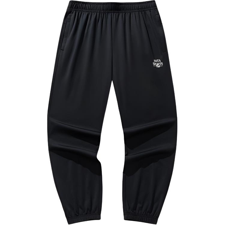 Anta Casual Simple Solid Color Drawstring Comfortable Versatile Knitted Sports Pants Men Bottoms 152528308S-1