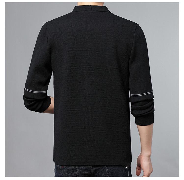 Men's Slim-Fit Knitted Cardigan - Korean Style Fashionable Long Sleeve Sweater Jacket for Spring/Autumn 2025.