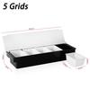 Fruit Box Condiment Container 4-6 Grids With Lid Large Capacity Bar Divided Fruits Bowl Household Seasonin Box Food Storage