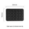 Black Silicone Anti-Slip Phone Stand: 24 Portable, Minimalist Suction Cup Stickers