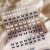 Luxury Black French Curve 5D Nail Art Sticker Asymmetric Artistic Lines Broken Pattern Fragments Self Adhesive Manicure Decal