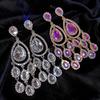 Silver Needle Rhinestone Tassel Stud Earrings: Elegant Niche Design with Water Drop for Women