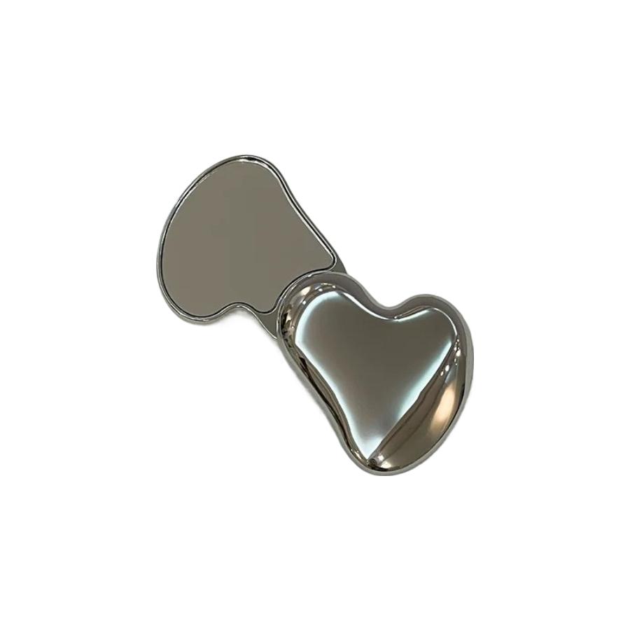 Metal Double Sided Makeup Mirror Portable Foldable Portable Makeup Mirror Irregular Rotating Mirror Beauty Tool Accessories