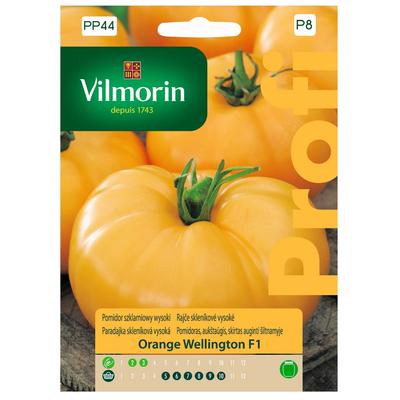 Ψηλή ντομάτα θερμοκηπίου σπόροι Orange Wellington F1 15 τεμ. -