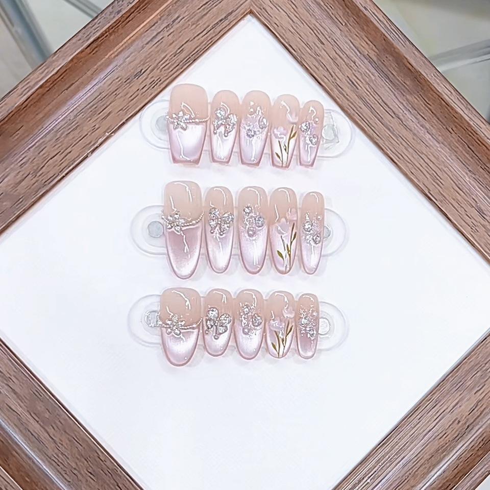 Hand-woven Armor Tulip Garden 2.0 Three-dimensional Hand-painted Tulip Cat Eye Style Nail Art Sticker