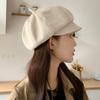 Hat Female Solid Color Versatile Octagonal Hat Japanese Soft Girl Show Face Small Pumpkin Hat