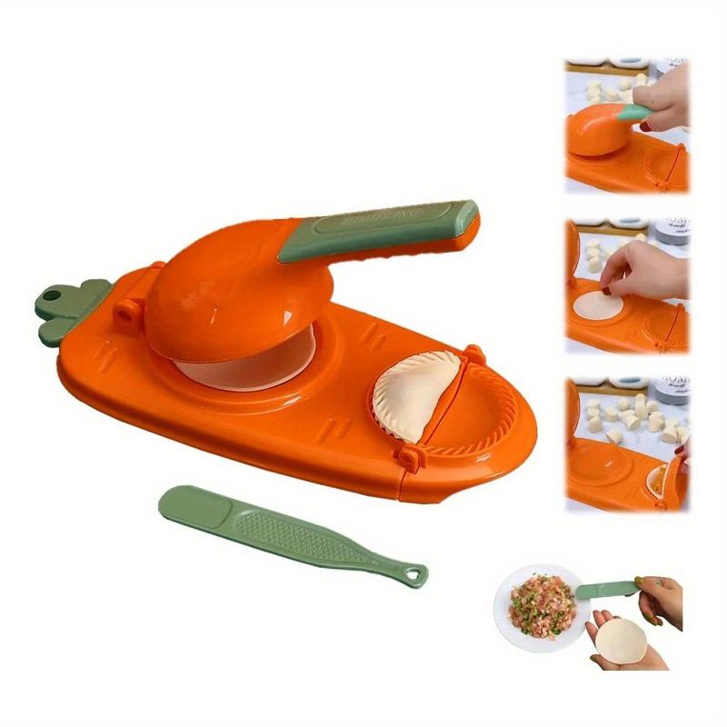 2-In-1 Dumpling Maker - Kitchen Utensil For DIY Dumpling Moulds And Dough Pressing - Stainless Steel Dumpling Skin Press