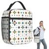 White Bohemian Ethnic Tribal Print Insulated Lunch Bag for Women Children Leakproof Food Boxes Thermal Lunch Box Tote
