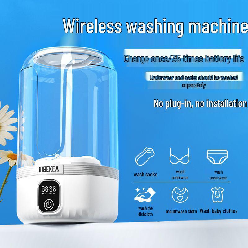 Portable Mini Wash Cup: Wireless, No-Installation Laundry Machine for Socks and Underwear
